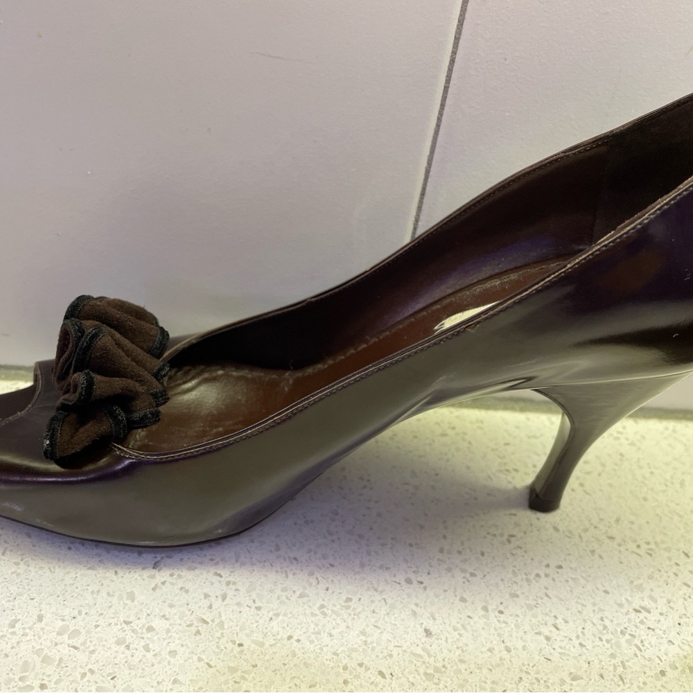 Marc Jacobs Burgundy Peep-Toe y2k Heels 90s designer
